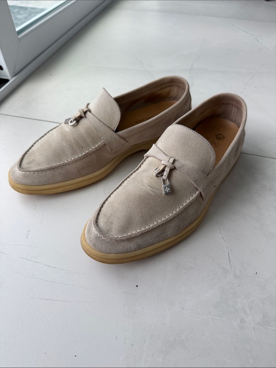 Loro Piana Shoes - Loro Piana gray Suede Loafers summer walk